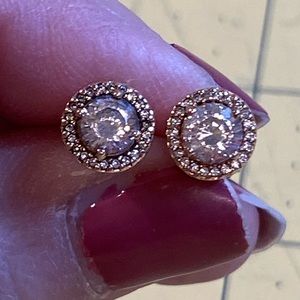 Pandora rose gold earrings